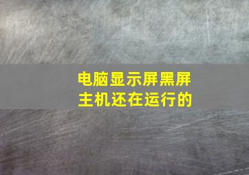 电脑显示屏黑屏 主机还在运行的